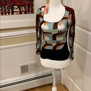Custo Barcelona multi patterned blouse